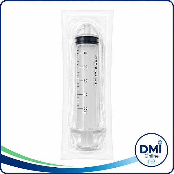 Seringa 60ml Luer Lock Bico Central Sem Agulha - Wiltex
