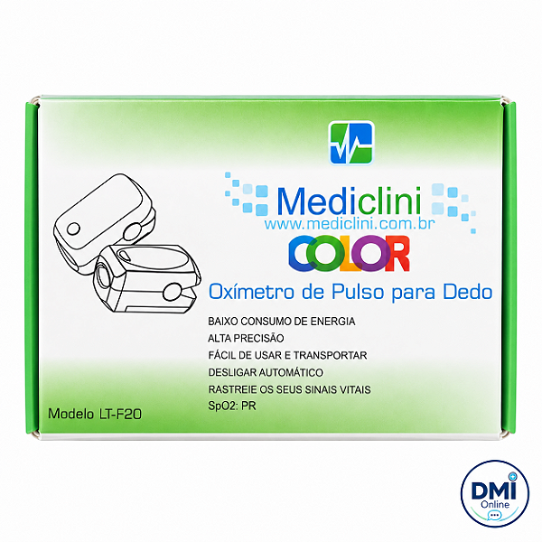 Oxímetro de Pulso para Dedo Mediclini Color LT-F20 - Mediclini