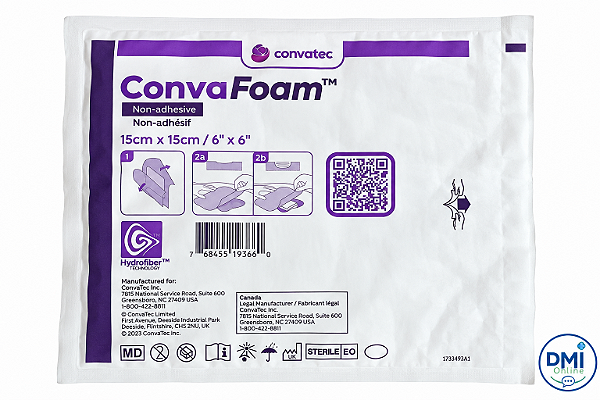 Curativo ConvaFoam Não Adesivo 15 x 15 cm - CONVATEC