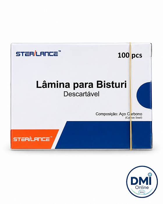 Lamina Bisturi N°22 Aço Carbono - Sterilance