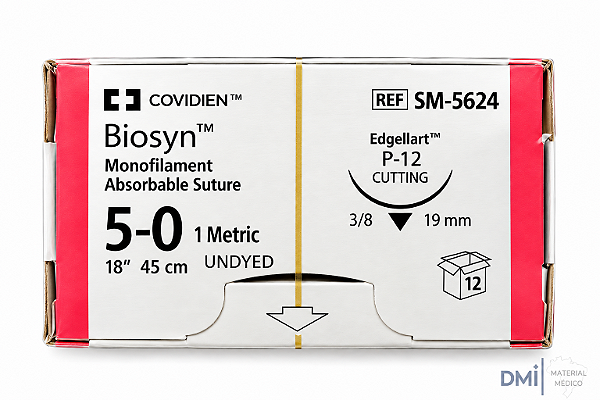 Biosyn Inc. 5-0 45cm - 3/8 Cir Triang 19mm Ref. Sm5624 Cx12 - Covidien