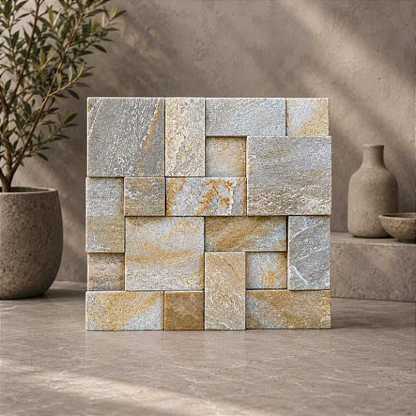 Mosaico São Tomé Amarelo Mesclado | Variado
