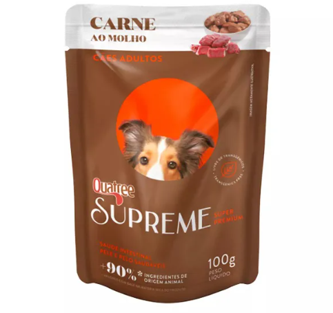 Quatree Supreme Sache Cães Adultos Carne 100g