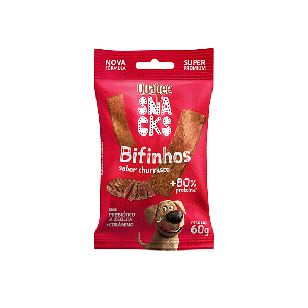 Quatree Snacks Bifinhos Sabor Churrasco 60g