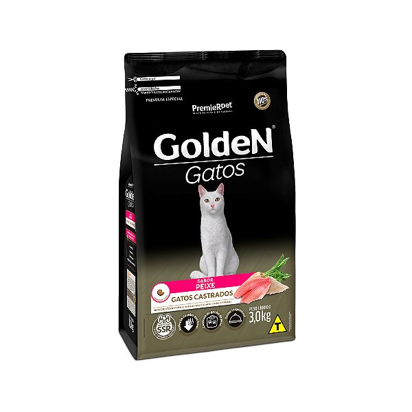 Golden Gatos Castrados Peixe 3kg