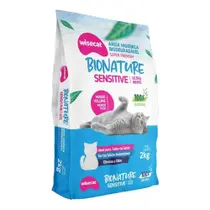 Areia Higiênica Wisecat Bionature Sensitive 2kg