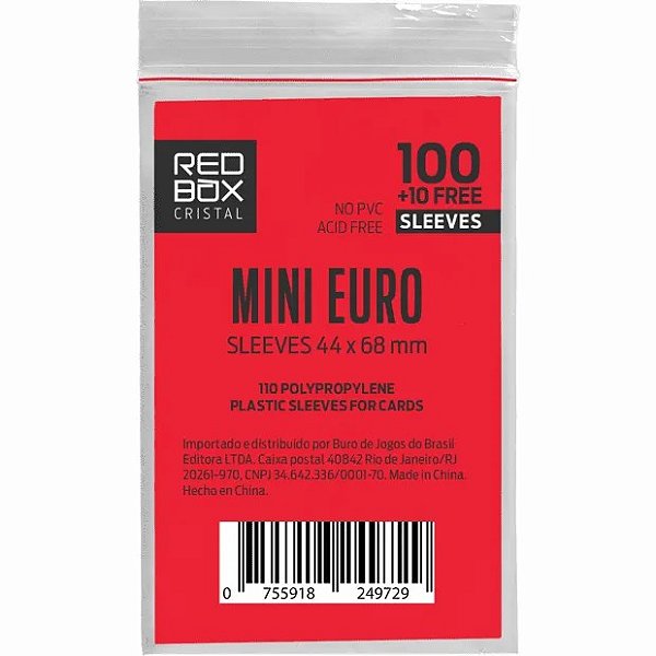 Sleeves Redbox Cristal Mini Euro (44x68)