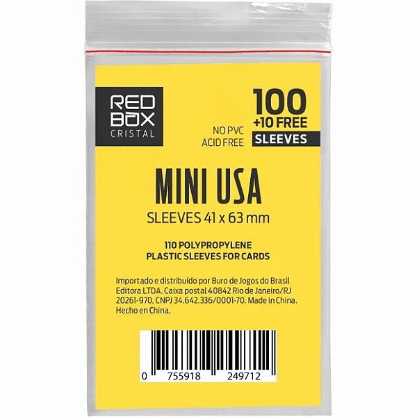 Sleeves Redbox Cristal Mini USA (41x63)