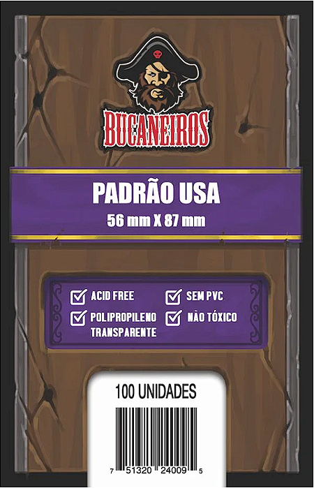 Sleeves Bucaneiros Padrão USA (56x87)