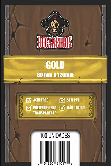 Sleeves Bucaneiros Gold (80x120)