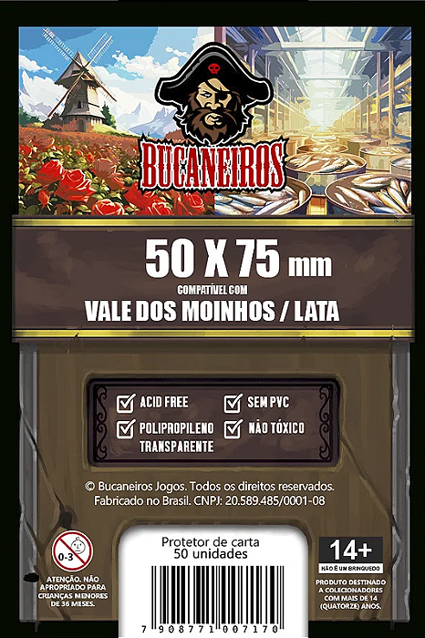Sleeves Bucaneiros Vale dos Moinhos/Lata (50x75mm)