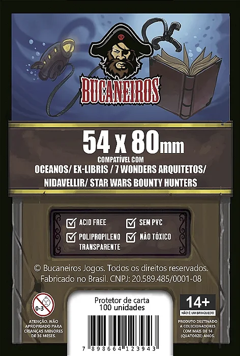 Sleeves Bucaneiro Customizado Oceanos/Star Wars Bounty Hunters (54x80mm)