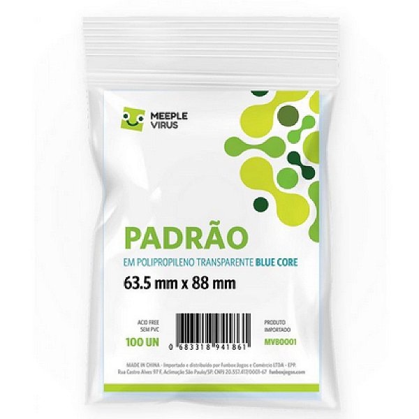 Sleeves Meeple Virus Padrão (63,5x88)