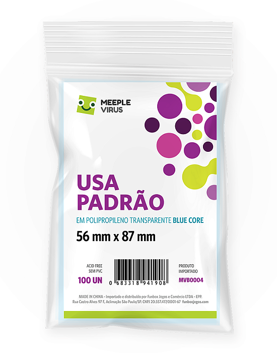 Sleeves Meeple Virus USA (56x87)