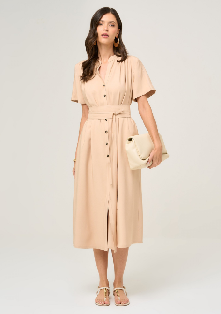 VESTIDO CHEMISE BEGE