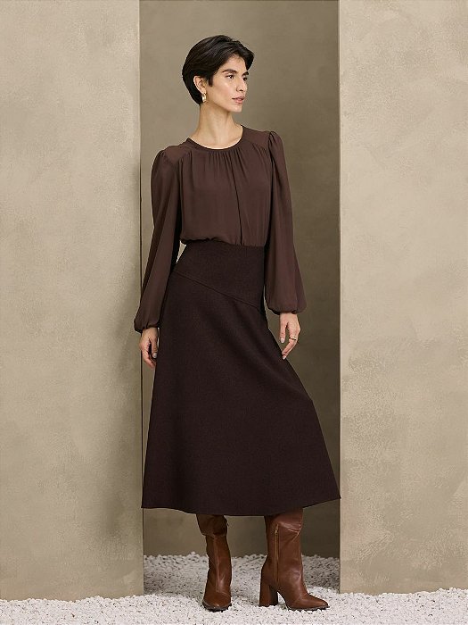 SAIA GODÊ COM RECORTE MARROM