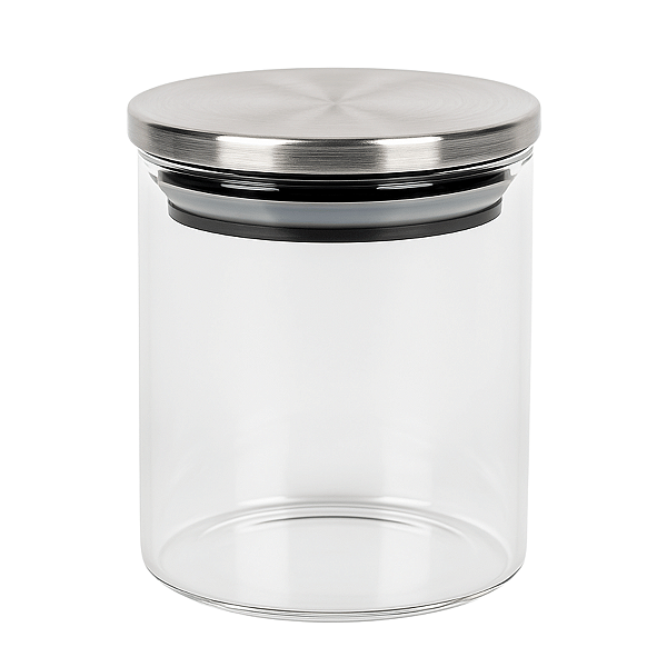 Pote de Vidro com Tampa de inox 240ml