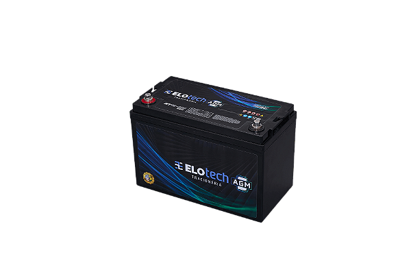 Bateria Tracionária AGM Elotech RT12-100 | 12V 100 Ah