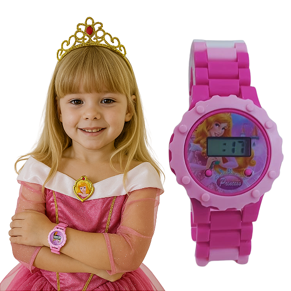 Relógio Infantil Menina Princesas disney Lego