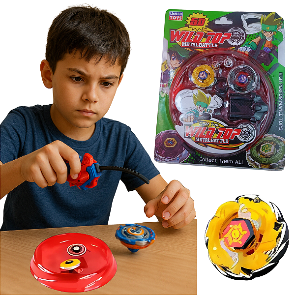 Beyblade Original Arena Be Blade Kit Com 2 Pião Brinquedo Infantil