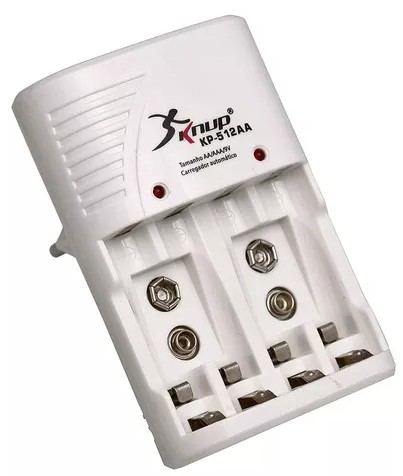 Carregador Para 4 Pilhas E Baterias 9v