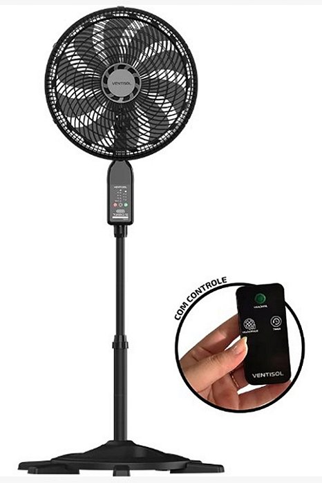 Ventilador de Coluna Ventisol Turbo 10P C/Controle 40cm Bivolt