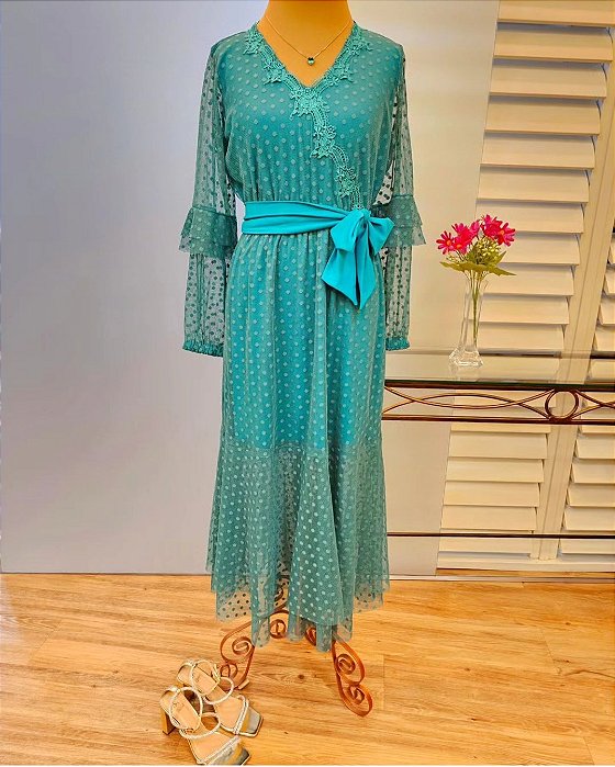 Vestido midi tule festa