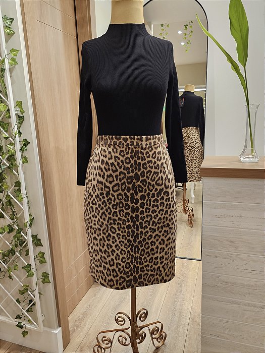 Saia curta animal print