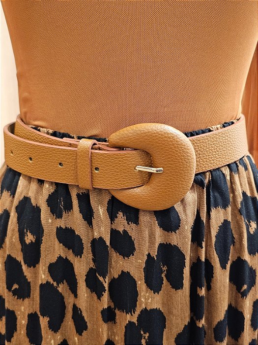 Cinto meia lua cor caramelo