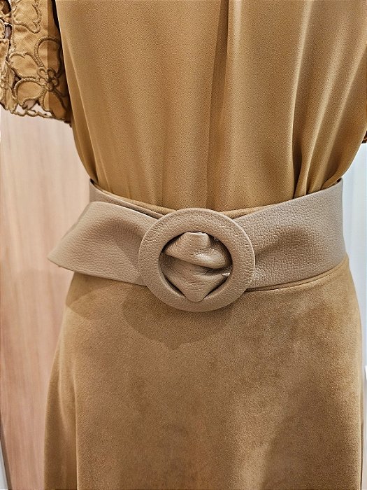 Cinto 100% couro fivela redonda