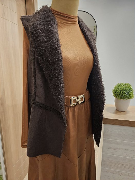 Colete Anselmi marrom ♡