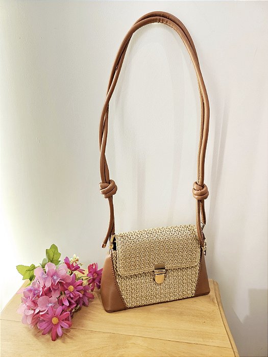 Bolsa mini palha caramelo ✨️