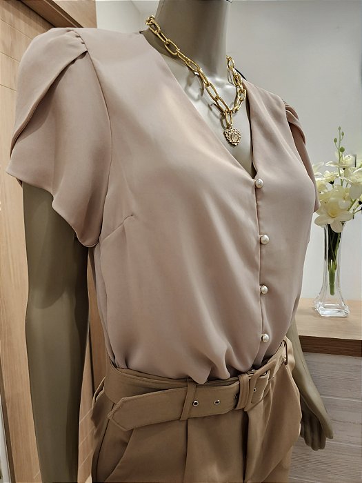 Blusa rosê manga Tulipa 🌷