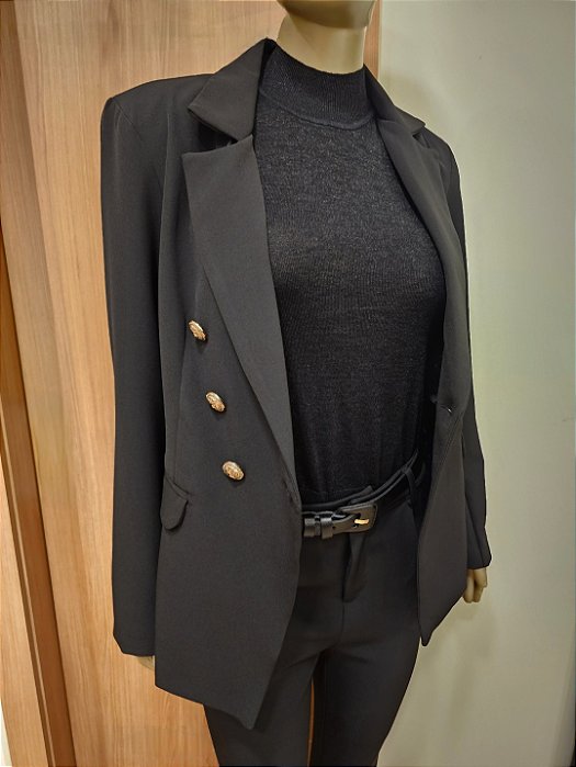 Blazer alfaiataria modelo Balmain preto 🖤