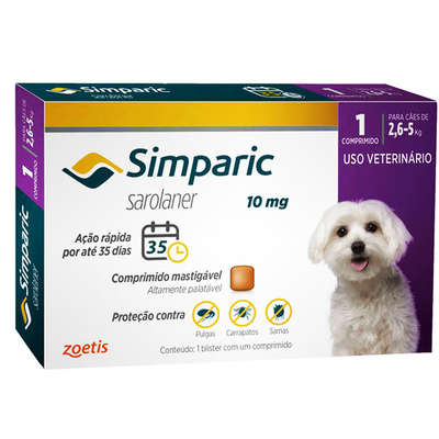 Simparic 10 Mg 2,6 A 5 Kg 1 Comp- Carrapaticida