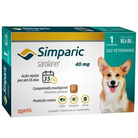 Simparic Tab 40mg 1 Comp- 10,1 A 20kg Carrapaticida