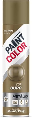 Tinta Spray Paintcolor 350ml Metálica Ouro