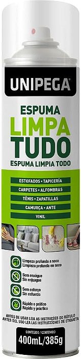 Espuma Mágica Limpa Tudo Tênis Sofa Paredes Pisos 400ml Unipega