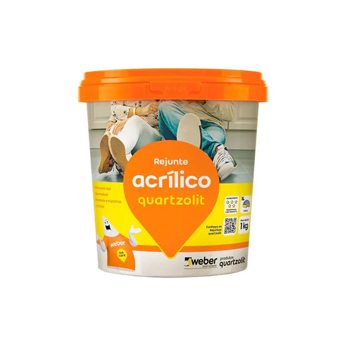 Rejunte Acrílico Weber Quartzolit 1kg - Cinza Ártico