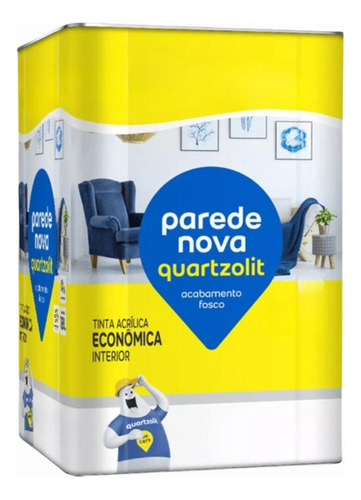 Tinta Acrílica Antimofo Econômica Fosco Quartzolit 18l Cor Marfim