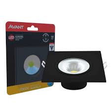 Spot Led Supimpa Embutir Quadrado 5w 3000k Bivolt Preto