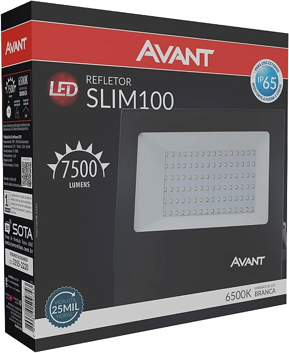 Refletor Led Smd 100w Branco Frio