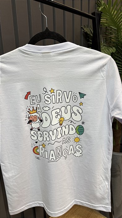 Camisa Ministério Infantil - Branca 100% Algodão