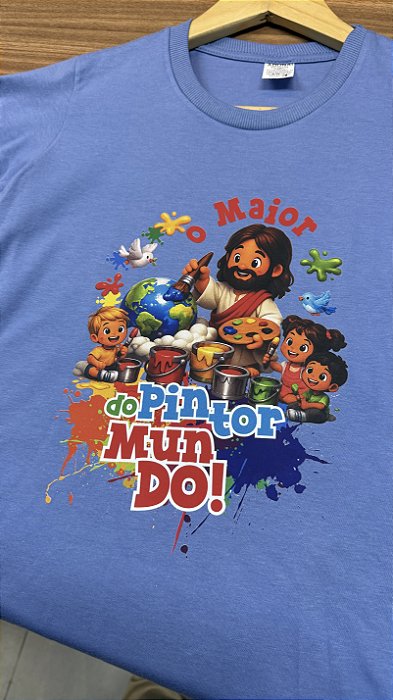 Camisa “O Maior Pintor do Mundo” Azul Anil