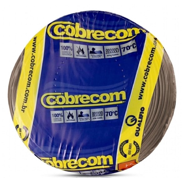 Cabo Flexível 2,50mm 750V RL C/ 100 Metros Cobrecom - MARROM