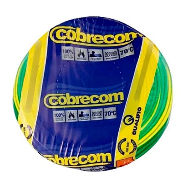 Cabo Flexível 2,50mm 750V RL C/ 100 Mts Cobrecom - BRASILEIR