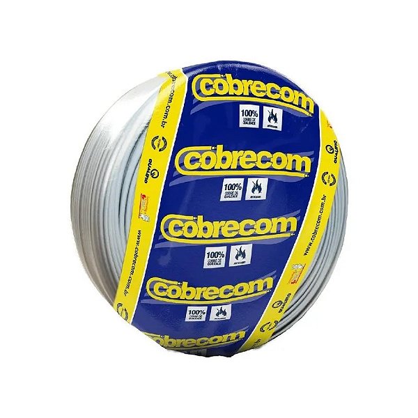 Cabo Flexível 4mm 750V Rolo Com 100 Metros Cobrecom - BRANCO