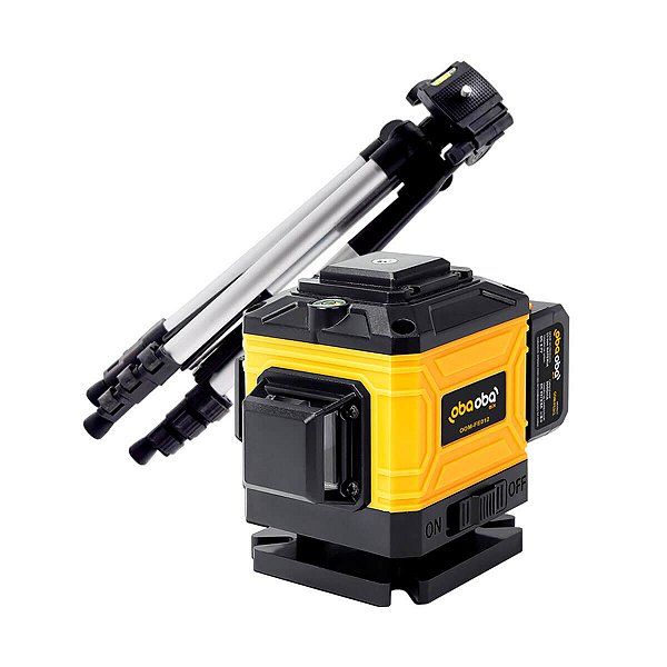 Nível Laser 3D 12 Linhas Laser Verde Recarregável 2 Baterias + Tripé