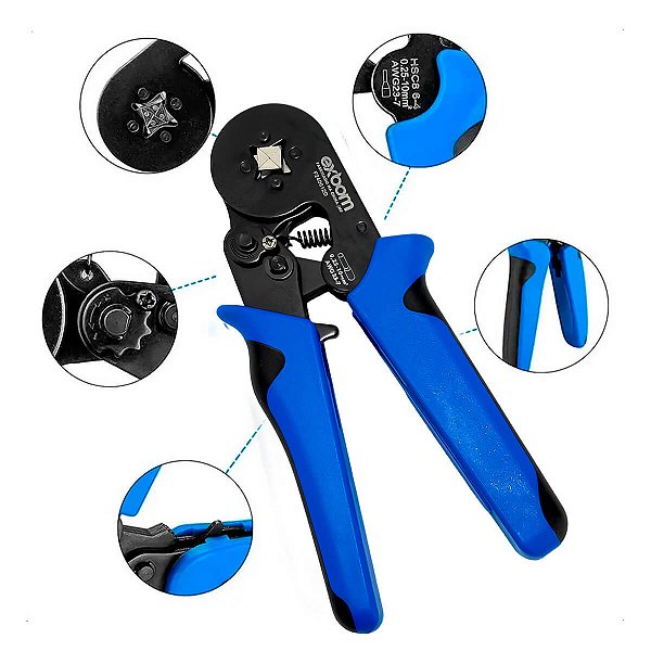 Alicate de Crimpagem para Terminais de Ilhos 0,25 - 10mm²