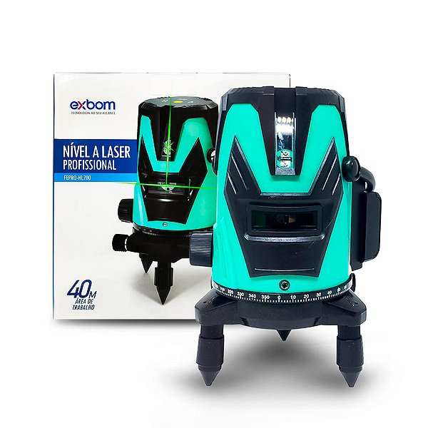 Nível Laser 360° Verde, Alcance de 40m e Alta Precisão